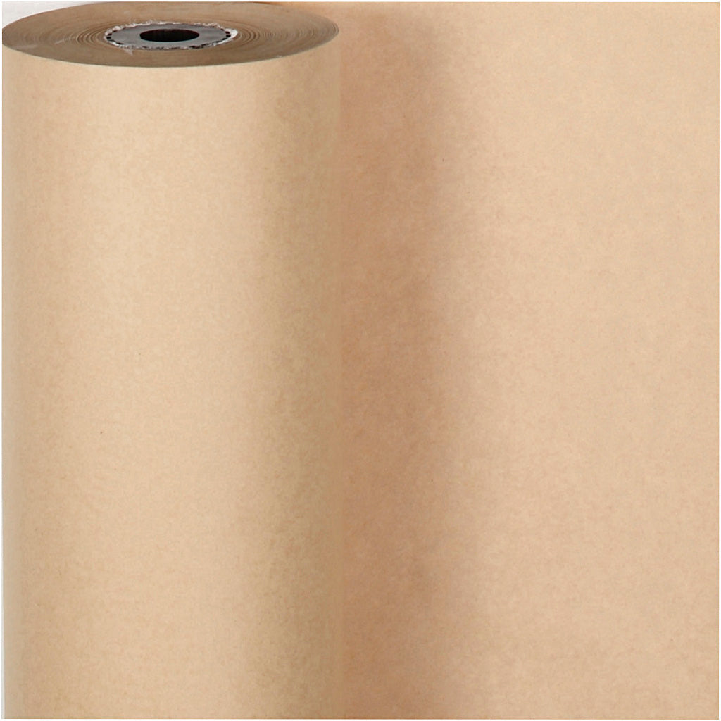 Wrapping Paper, W: 50 cm, 60 g, beige, 100 m/ 1 roll [HOB-19037]