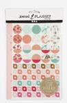 Sticker book, watercolor, A5, gold, red, coral, 1 pc [HOB-192657]