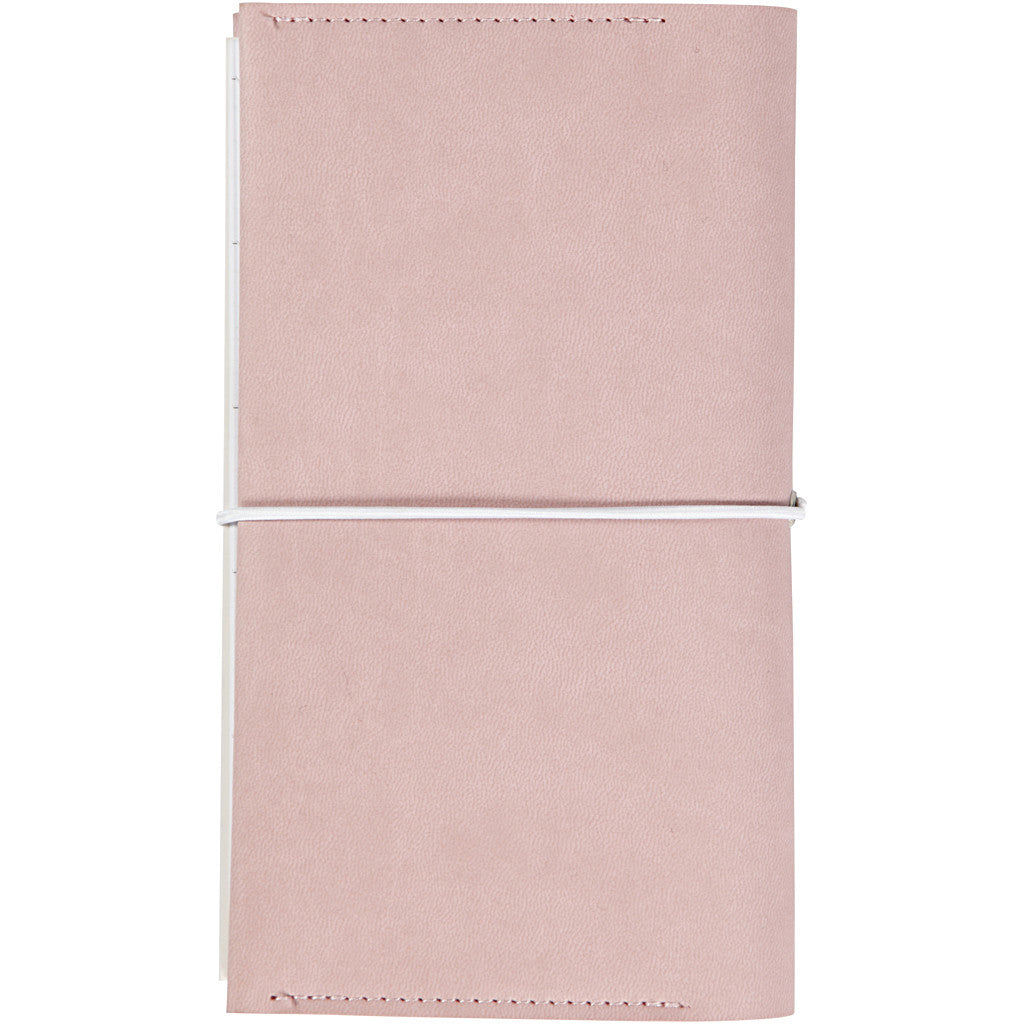 Planner, size 10x18x1,5 cm, elastic closure, rose, 1 pc [HOB-192663]