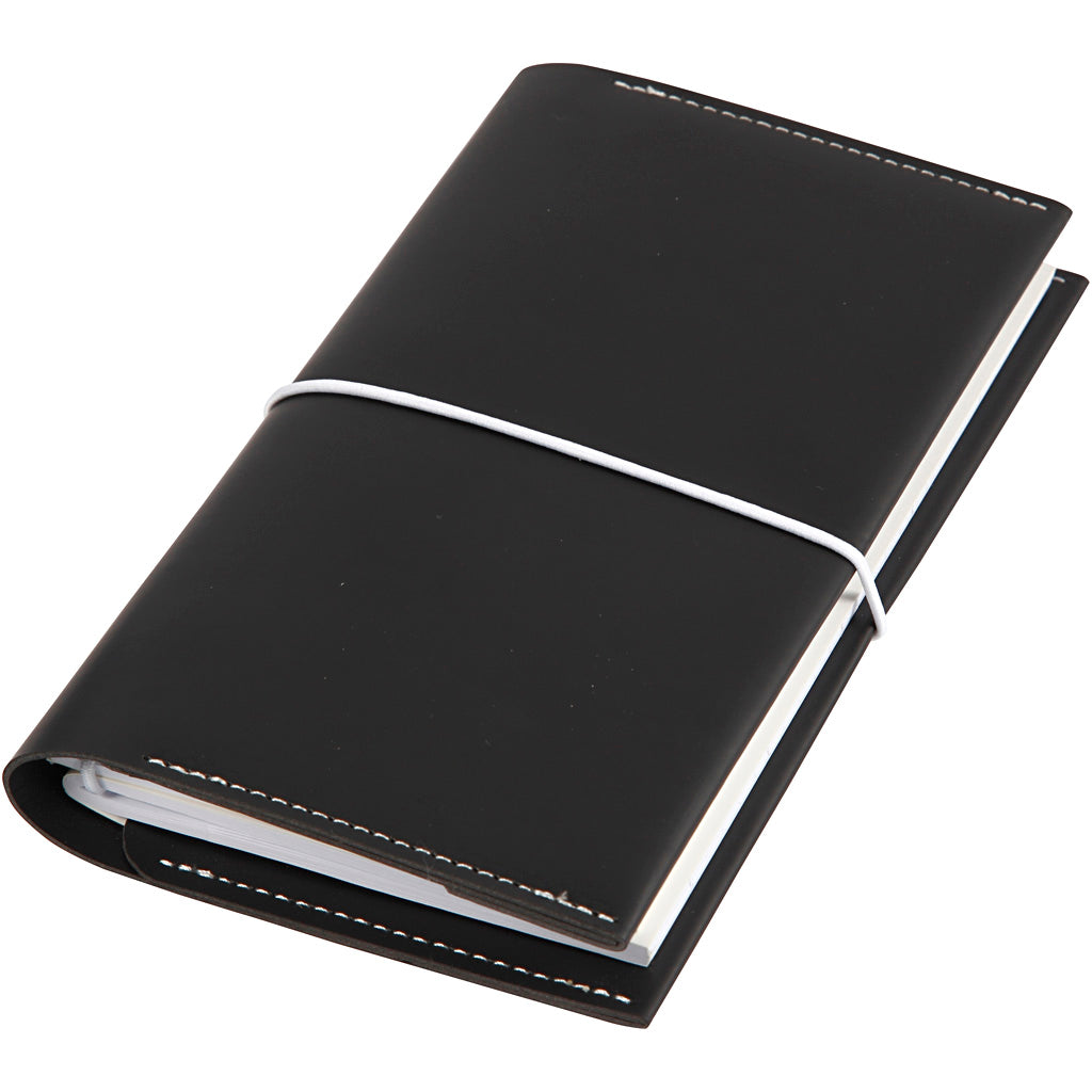 Planner, size 10x18x1,5 cm, elastic closure, black, 1 pc [HOB-192668]