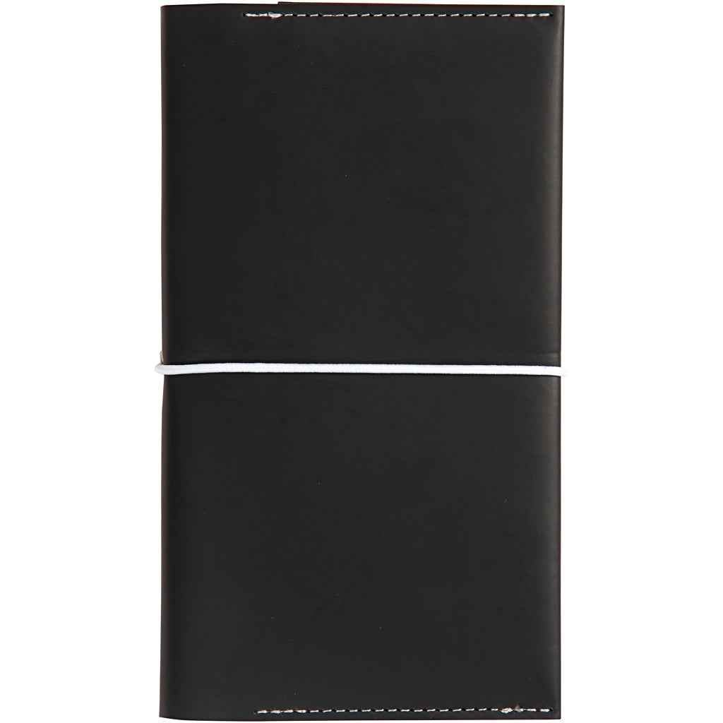 Planner, size 10x18x1,5 cm, elastic closure, black, 1 pc [HOB-192668]