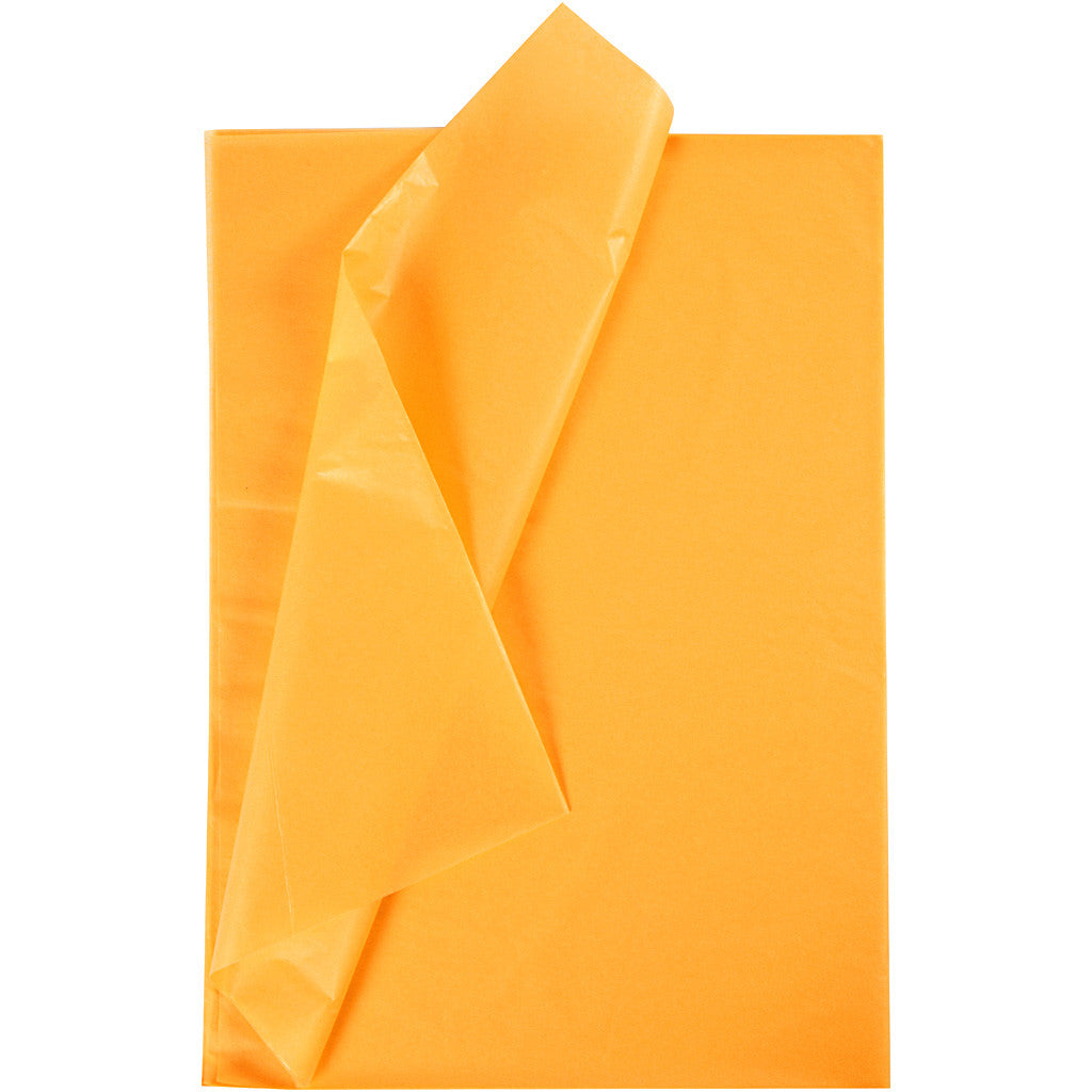 Tissue Paper, sheet 50x70 cm,  17 g, yellow, 25sheets