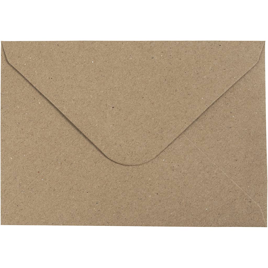Recycled envelope, envelope size 11,5x16 cm, 120 g, natural, 50 pc