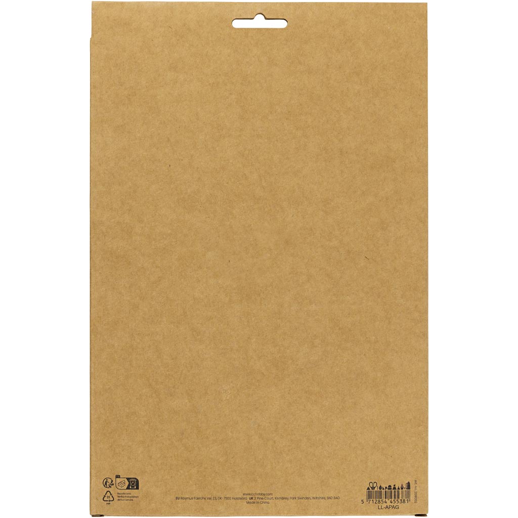 Crepe Paper, sheet 25x60 cm, Crêpe ratio: 180%, 105 g, mute colours, 8 sheet/ 1 pack [HOB-209002]