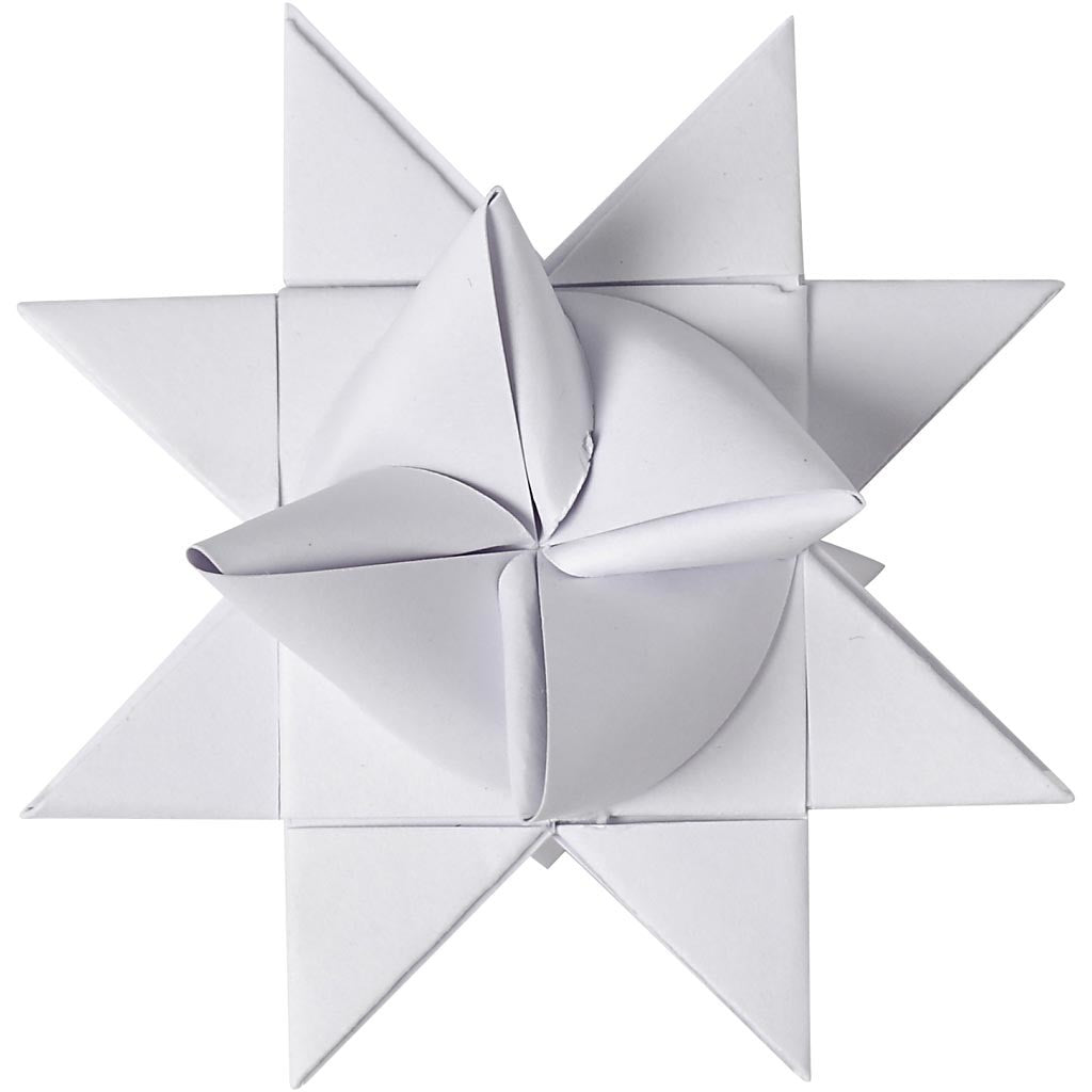 Paper Star Strips, L: 45 cm, W: 15 mm, dia. 6,5 cm, white, 500 strips/ 1 pack [HOB-20933]