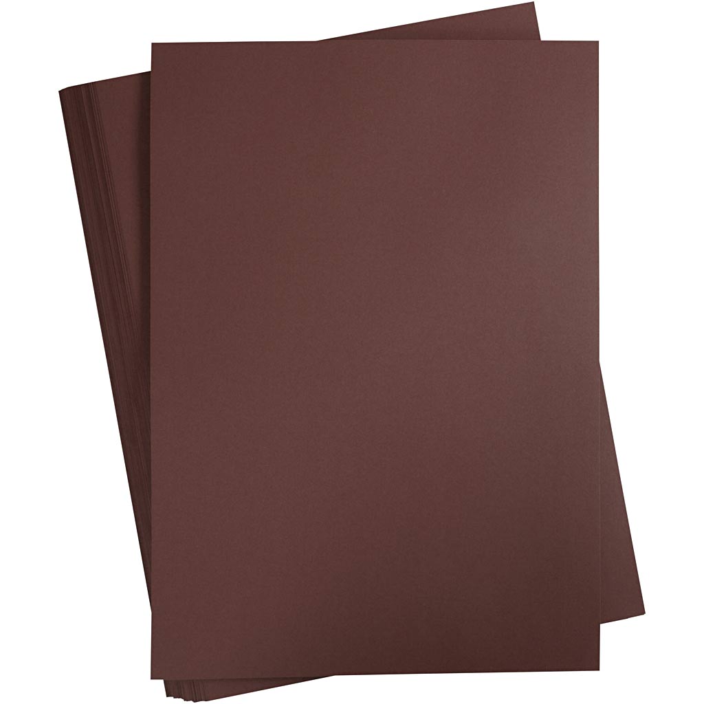 Card, A2, sheet 420x594 mm, 180 g, dark brown, 100 sheet