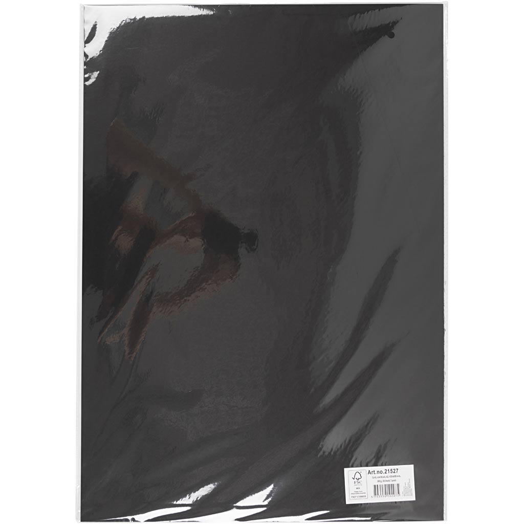 Card, A2 420x600 mm, 180 g, coal black, 10sheets [HOB21527]