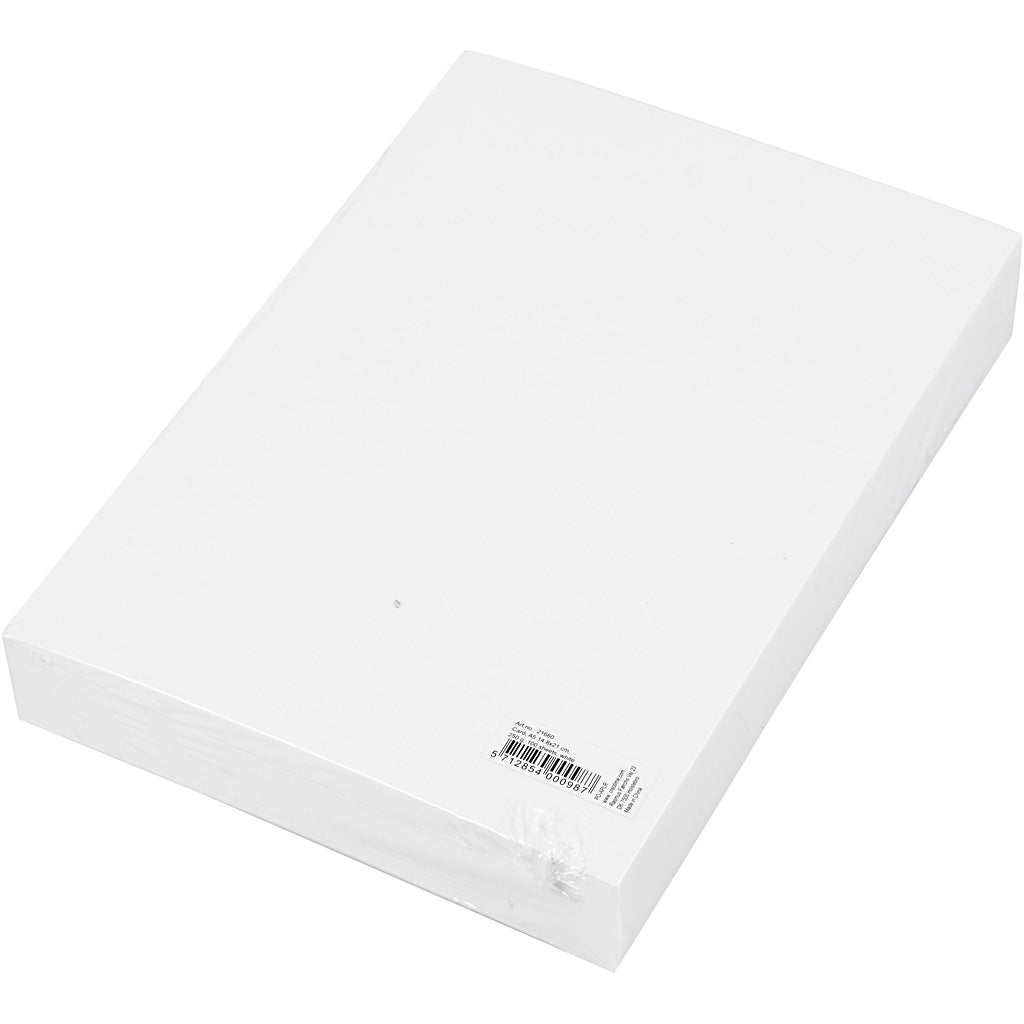 Card, A5 148x210 mm, 250 g, white, 100sheets [HOB21660]