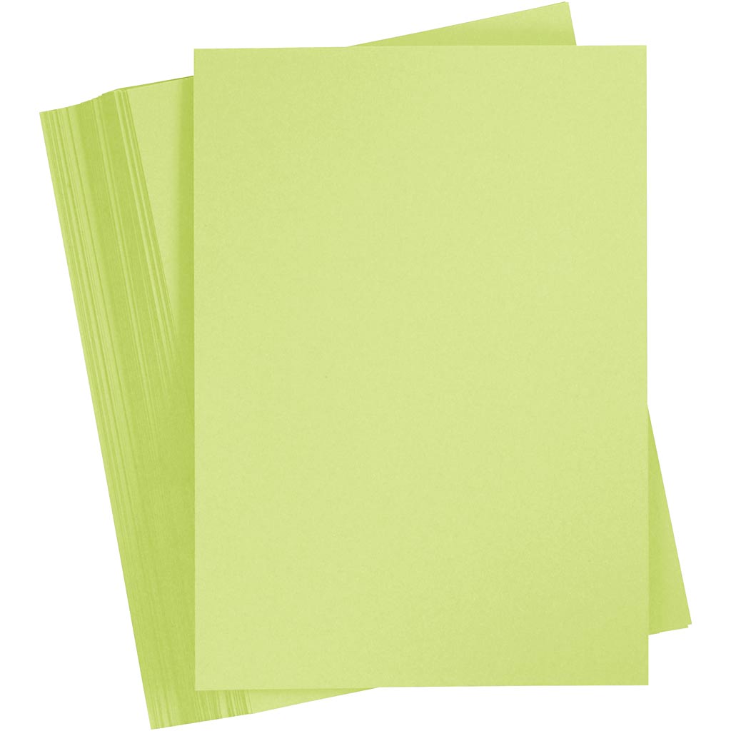 Card, A4, sheet 210x297 mm, 180 g, light green, 100 sheet