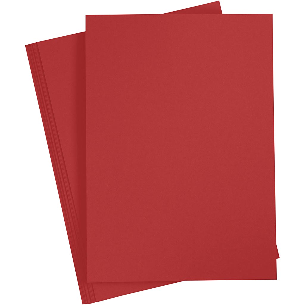 Paper, A4, sheet 210x297 mm, 80 g, red, 20 pc