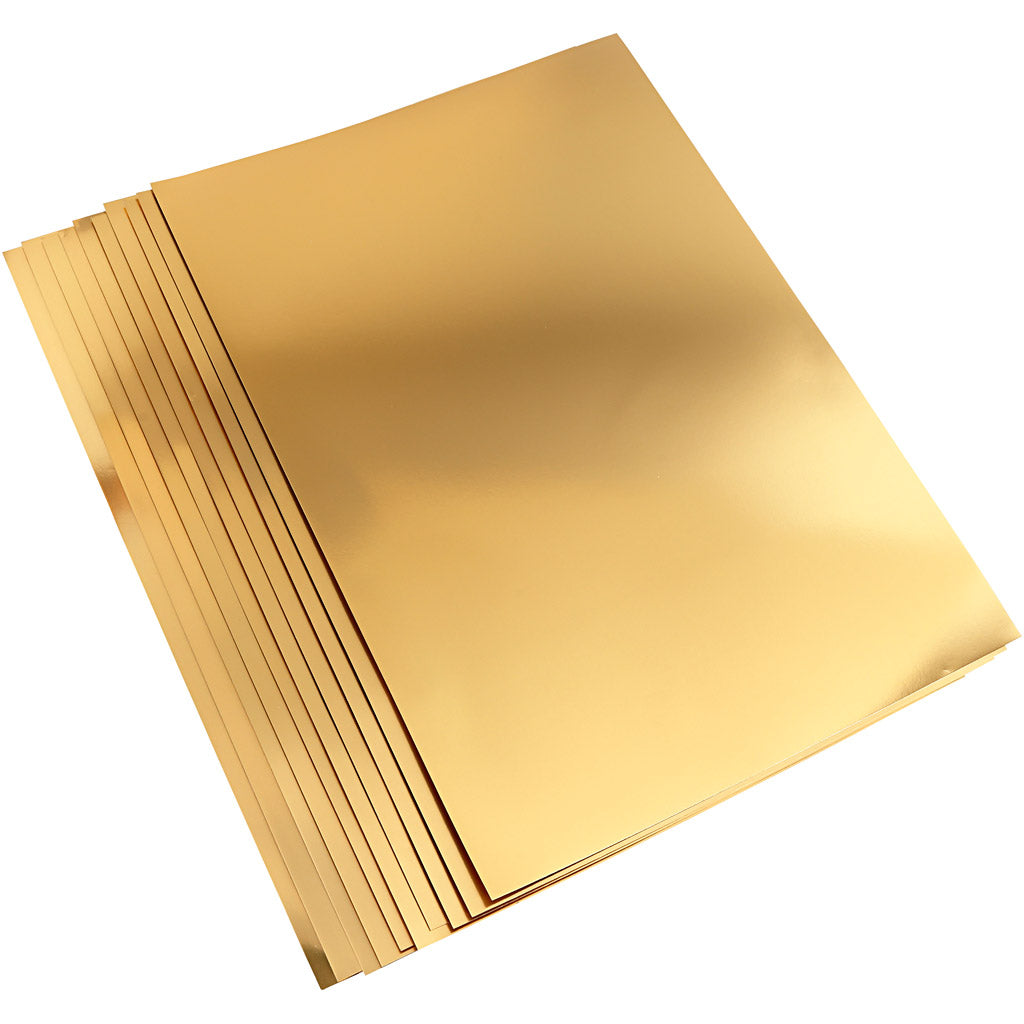 Metallic Foil Card, A2 420x600 mm, 280 g, gold, 10sheets [HOB220840]