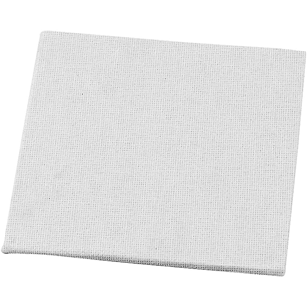 Canvas Panel, size 10x10 cm, thickness 3 mm, 280 g, white