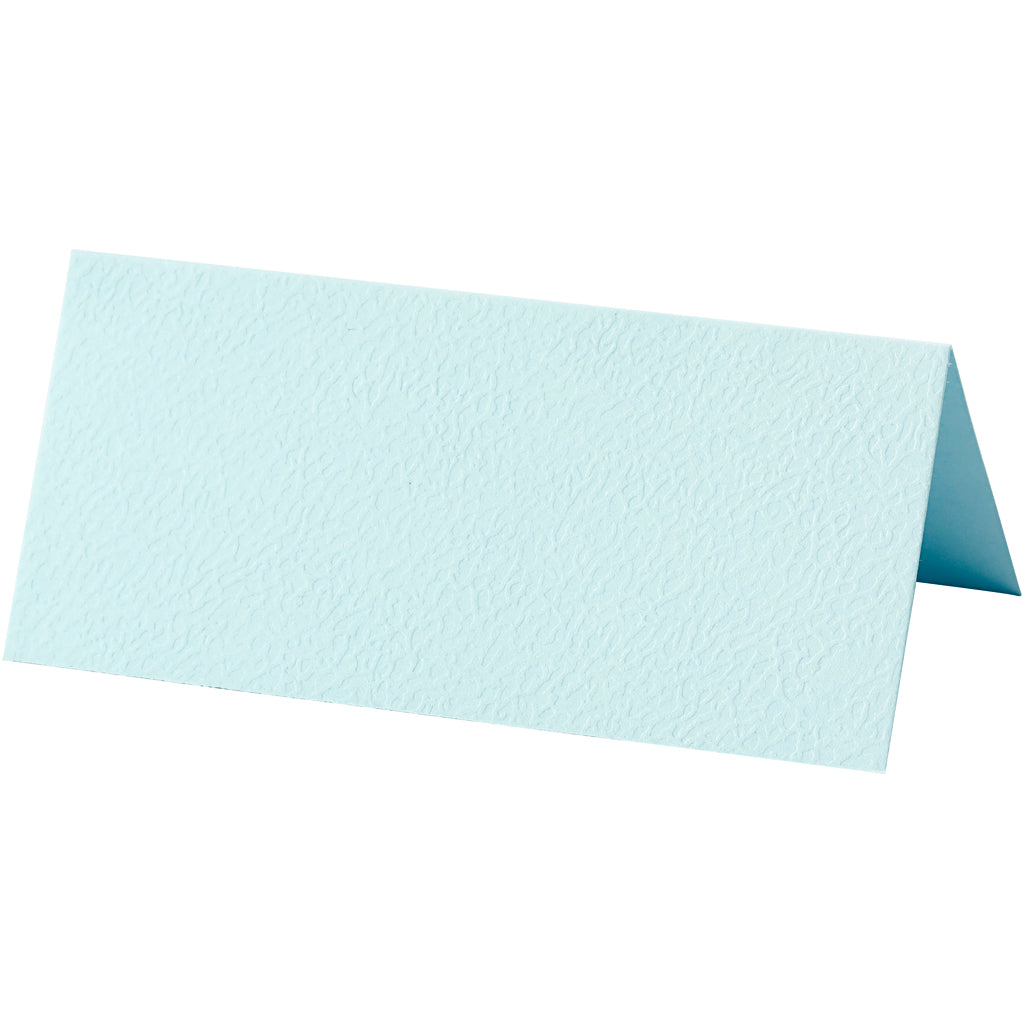 Table place cards, size 9x4 cm, 220 g, light blue, 20 pc
