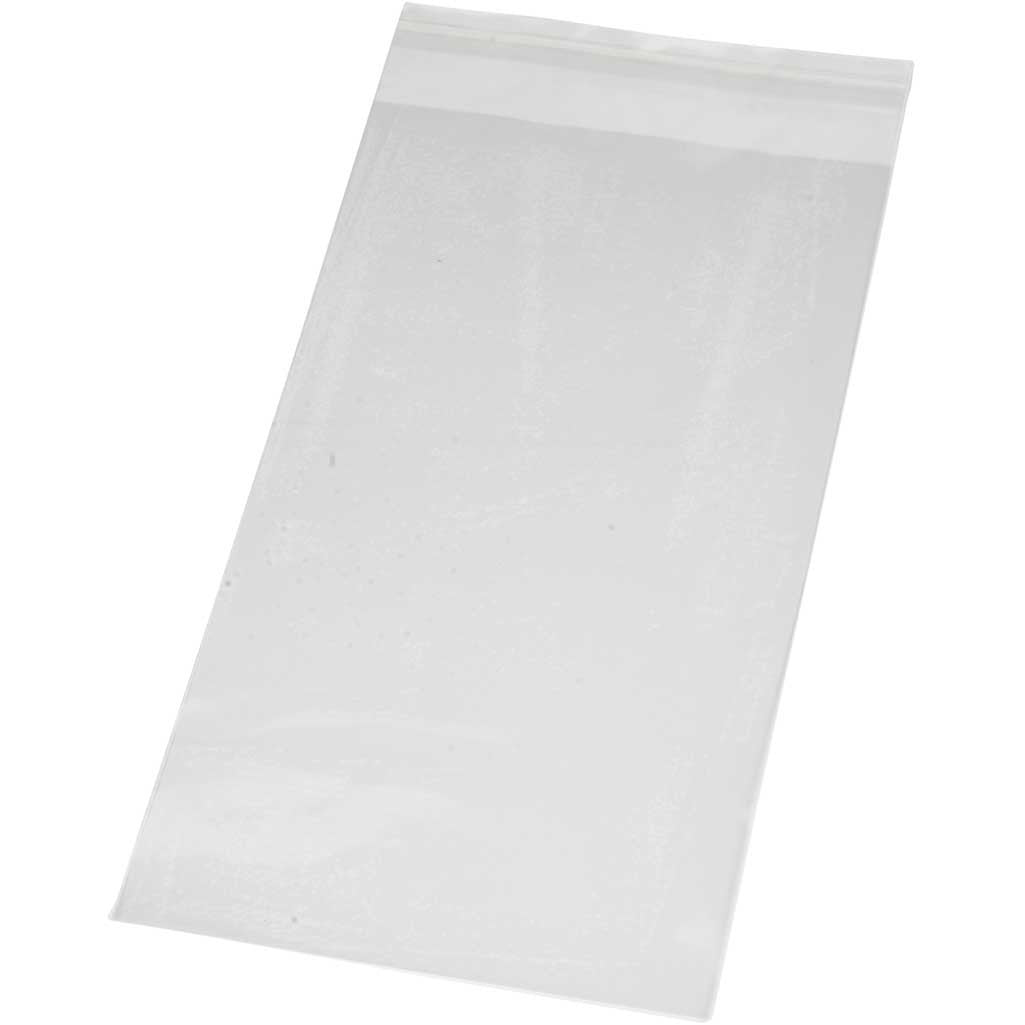 Cellophane Bag, W: 12 cm, H: 22 cm, 200pcs, 25 micron