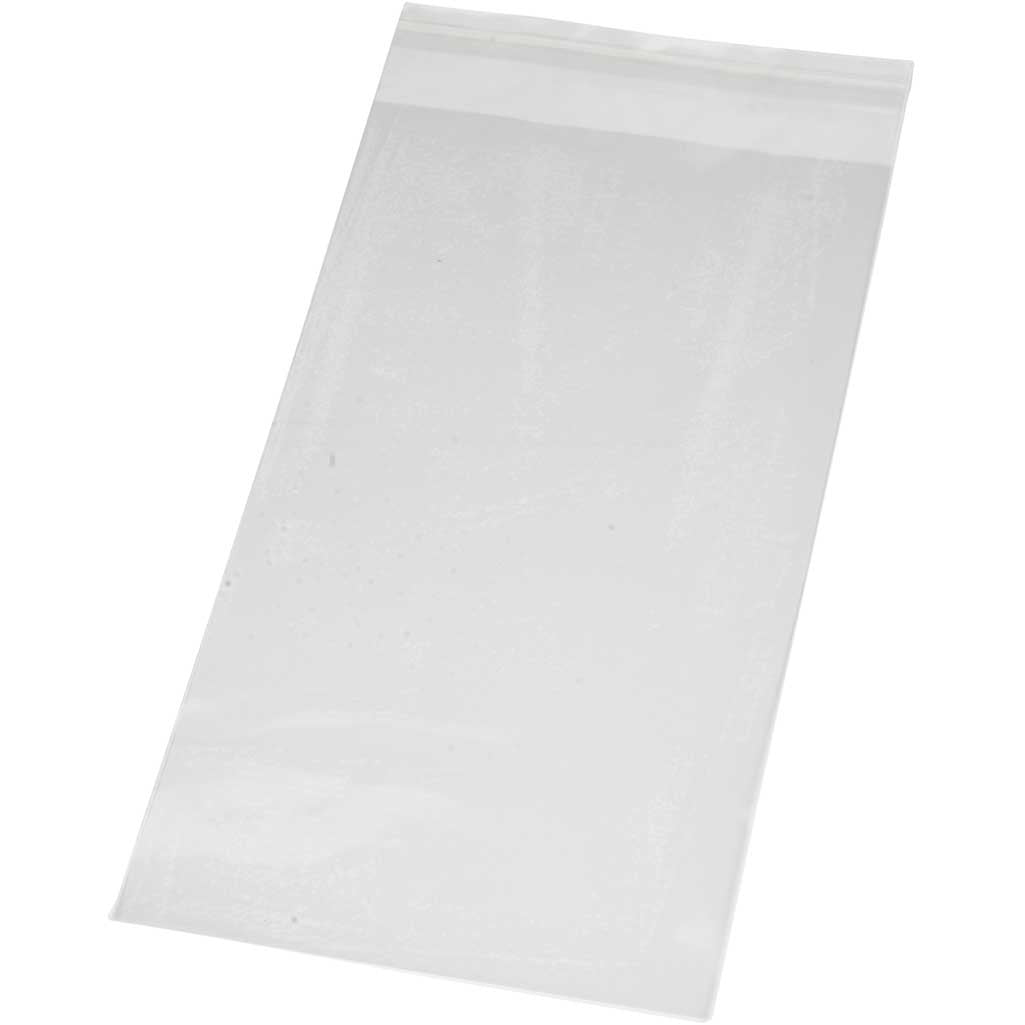 Cellophane Bag, H: 22 cm, W: 12 cm, thickness 25 my, 200 pc