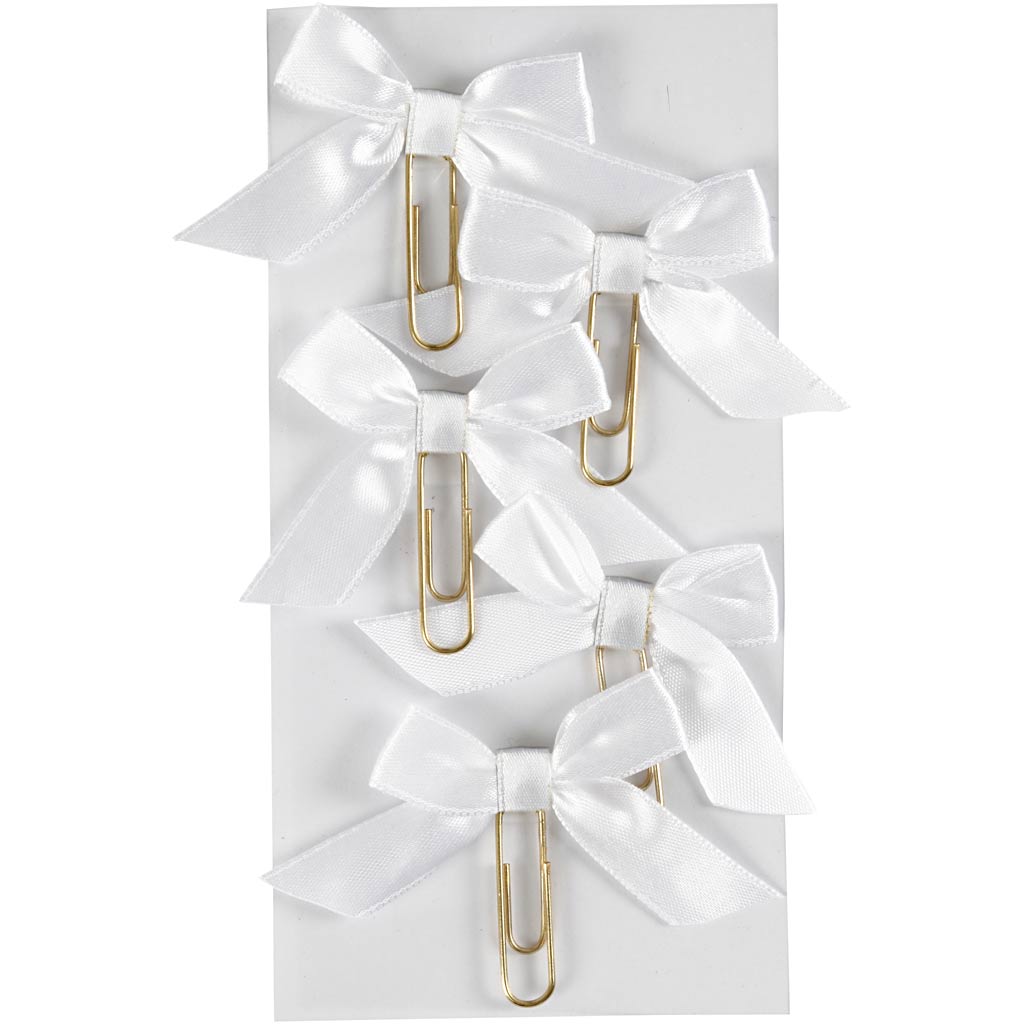 Metal Paperclips, size 40x70 mm, white, 5 pc