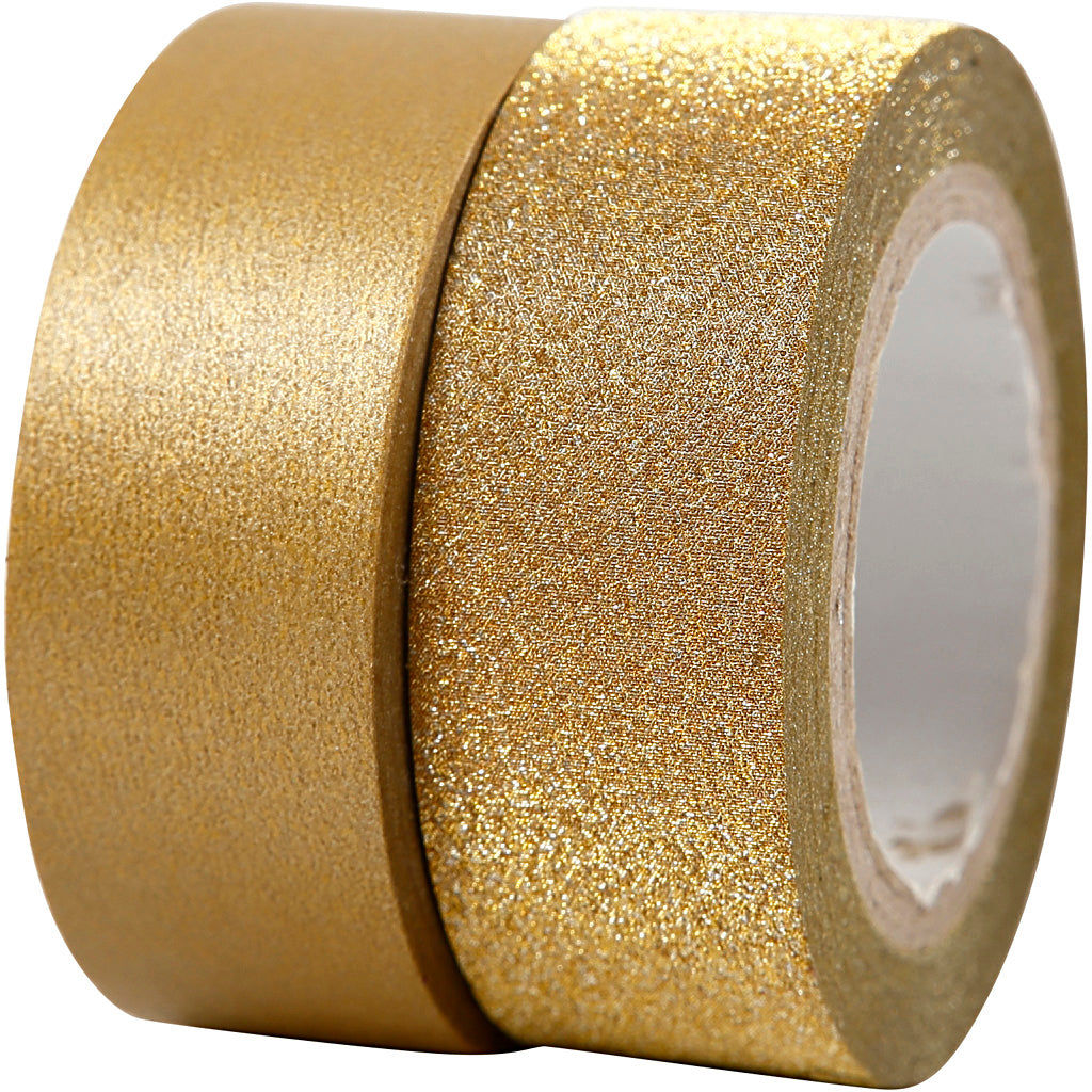 Design Tape, W: 15 mm, gold, 2roll