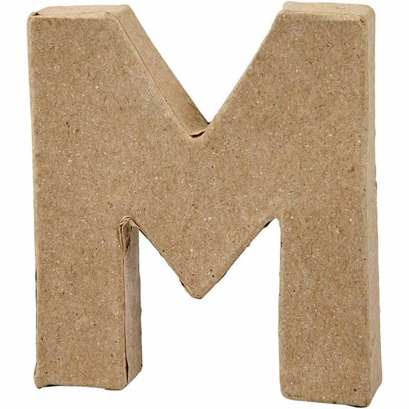 Letter, M, H: 10 cm, W: 9 cm, thickness 1,7 cm, 1 pc [HOB-26651]