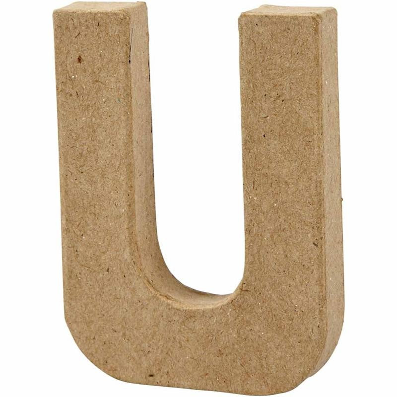 Letter, U, H: 10 cm, W: 8 cm, thickness 1,7 cm, 1 pc [HOB-26659]
