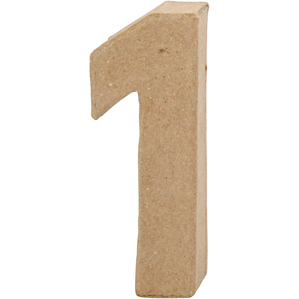Number, 1, H: 10 cm, W: 3,5 cm, thickness 1,7 cm