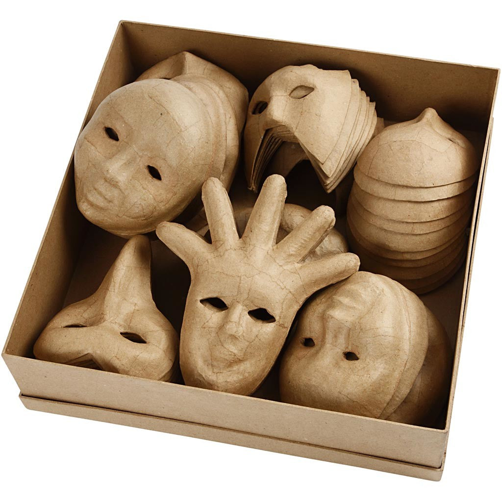 Masks, H: 12-21 cm, 60 pc/ 1 pack [HOB-26713]