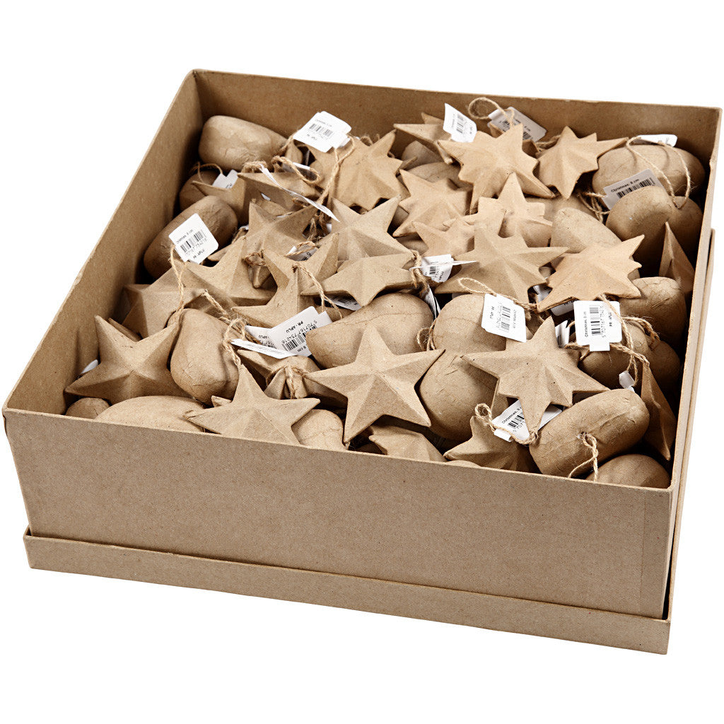 Christmas Ornaments, dia. 8 cm, 80 pc/ 1 pack [HOB-26788]