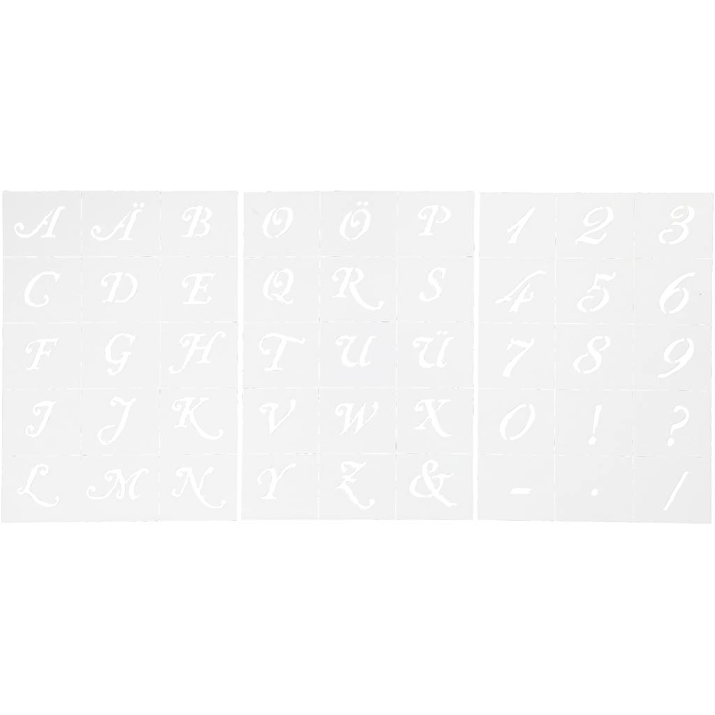 Shape Template, H: 20-30 mm, A5, sheet 148x210 mm, 3 sheet