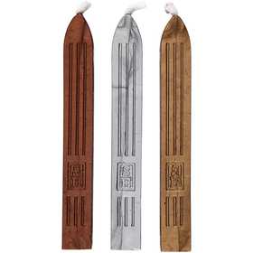 Sealing Wax, gold, silver, bronze, L: 10 cm, 3 pc/ 1 pack [HOB-27026]