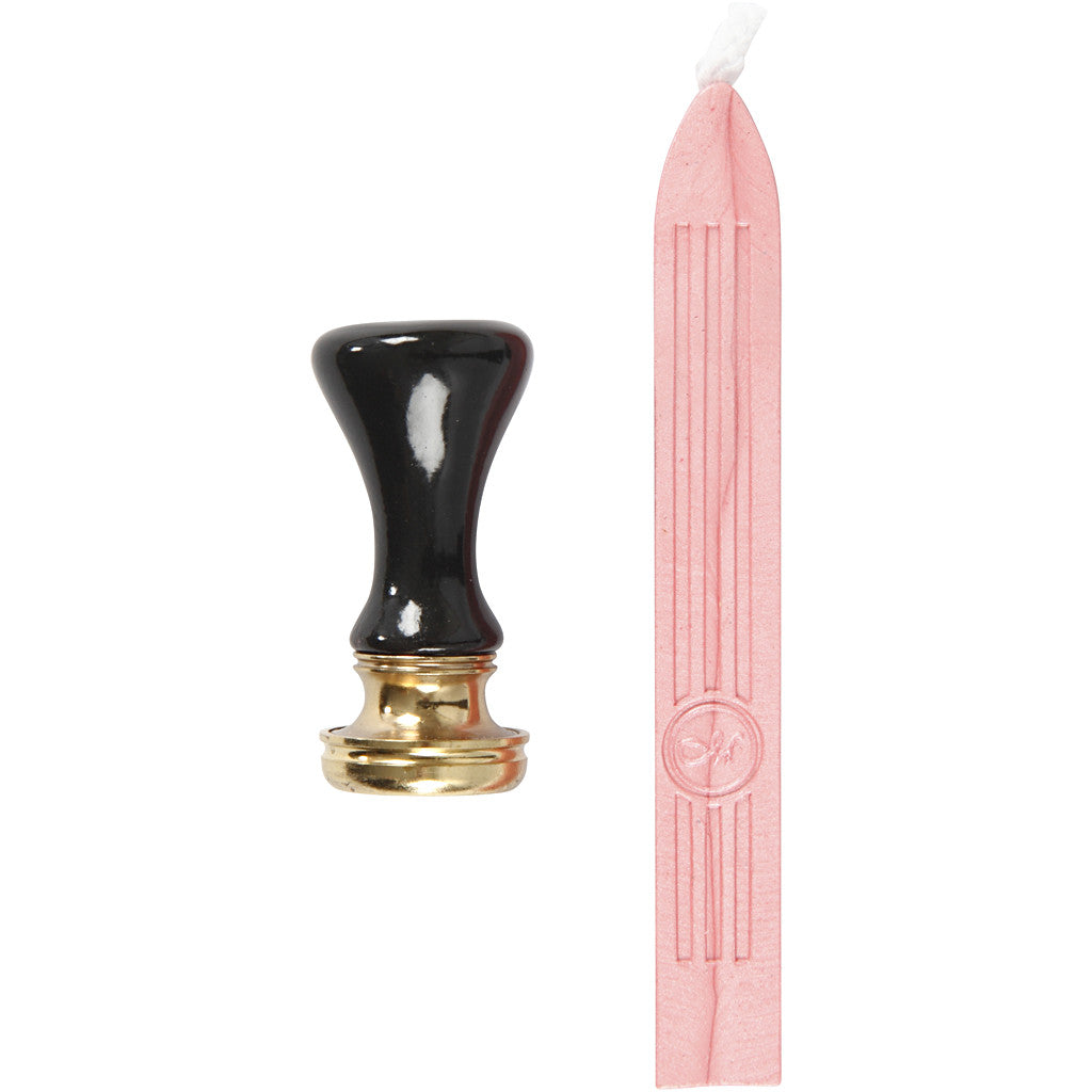 Wax Seal Set, dia. 17 mm, light red, 1 set [HOB-270286]