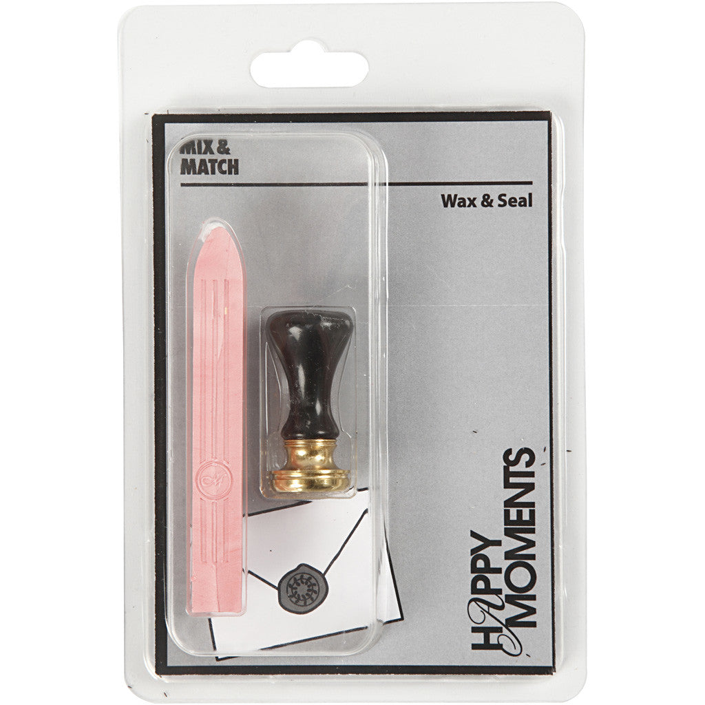 Wax Seal Set, dia. 17 mm, light red, 1 set [HOB-270286]