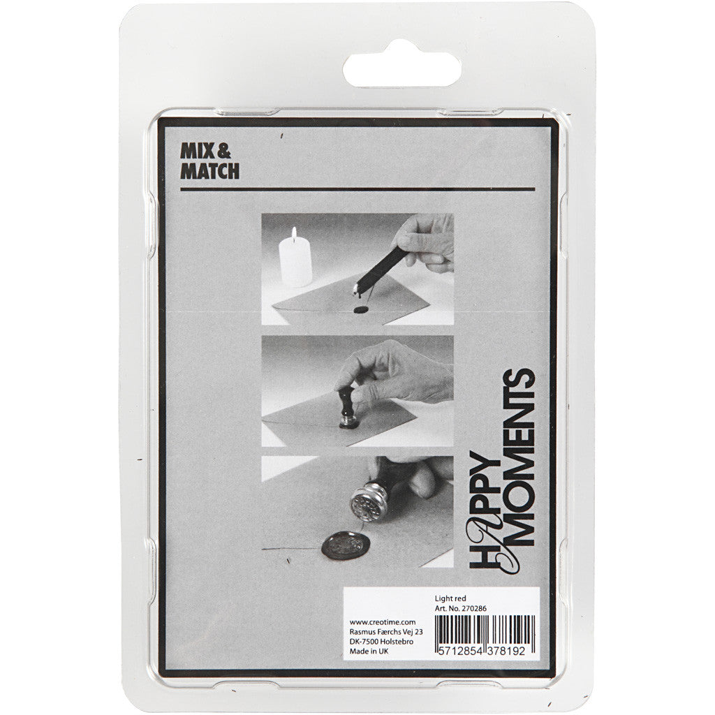 Wax Seal Set, dia. 17 mm, light red, 1 set [HOB-270286]