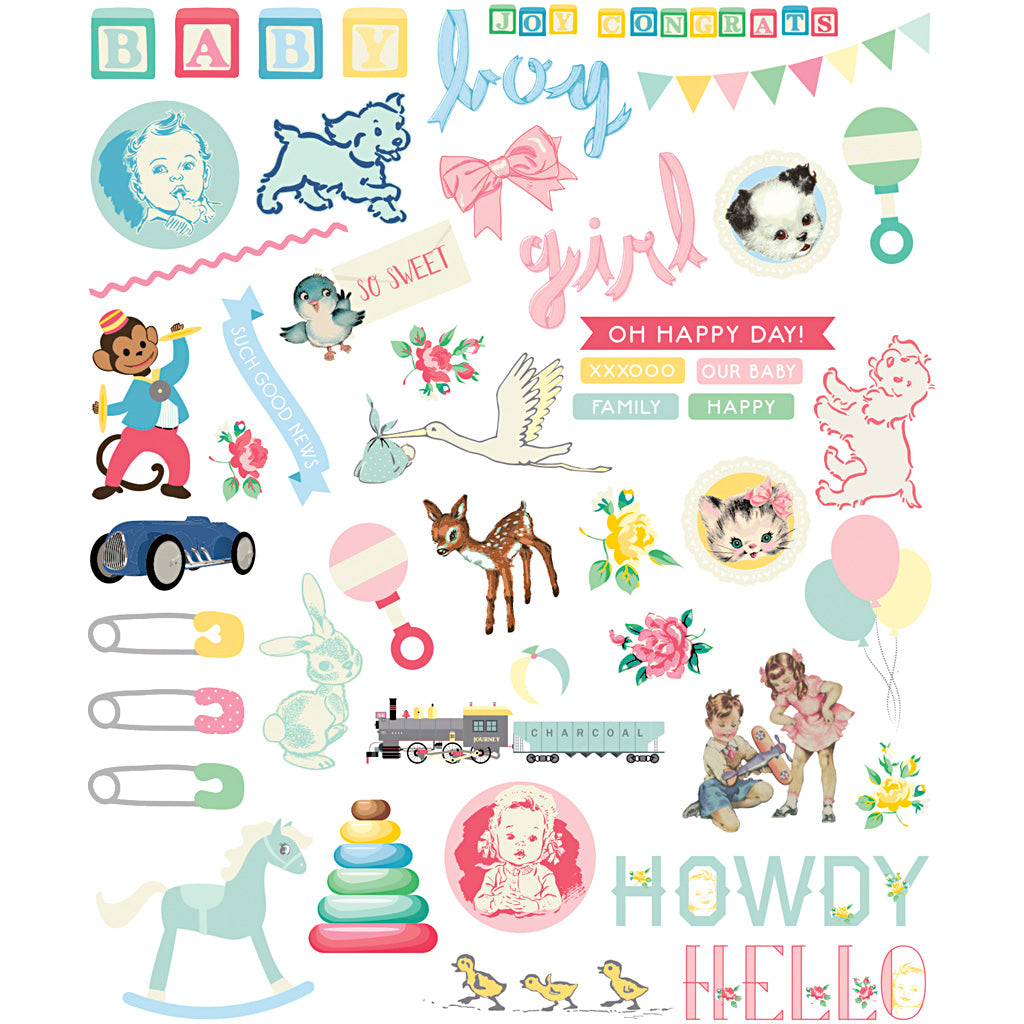 Gift Tags, baby, size 15-125 mm, 120 g, 48x2 pc