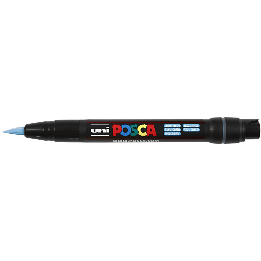 Posca Marker, no. PCF350, line 1-10 mm, brush, light blue, 1 pc [HOB-271057]