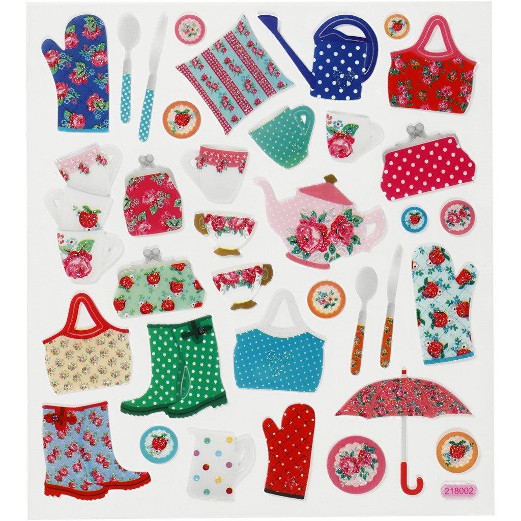 Stickers, garden life, sheet 15x16,5 cm, 1 sheet [HOB-27188]