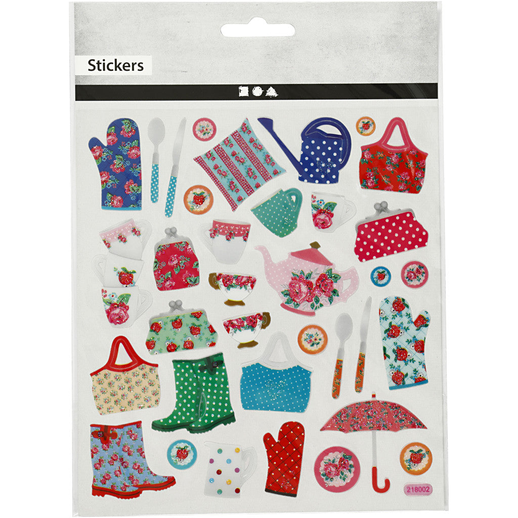 Stickers, garden life, sheet 15x16,5 cm, 1 sheet [HOB-27188]