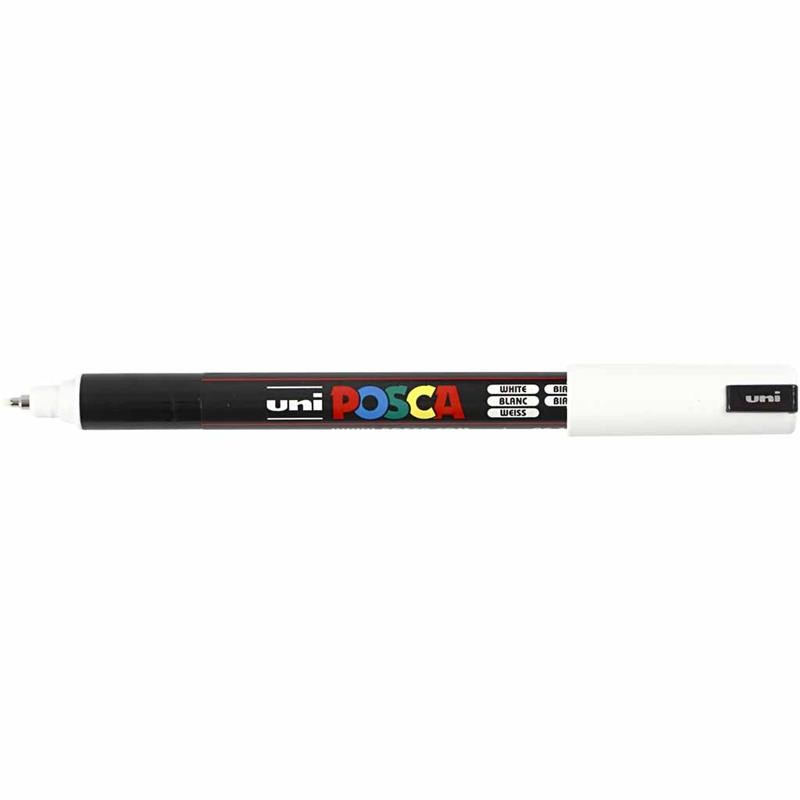 Posca Marker, no. PC-1MR, line 0,7 mm, extra-fine, white, 1 pc [HOB-272052]