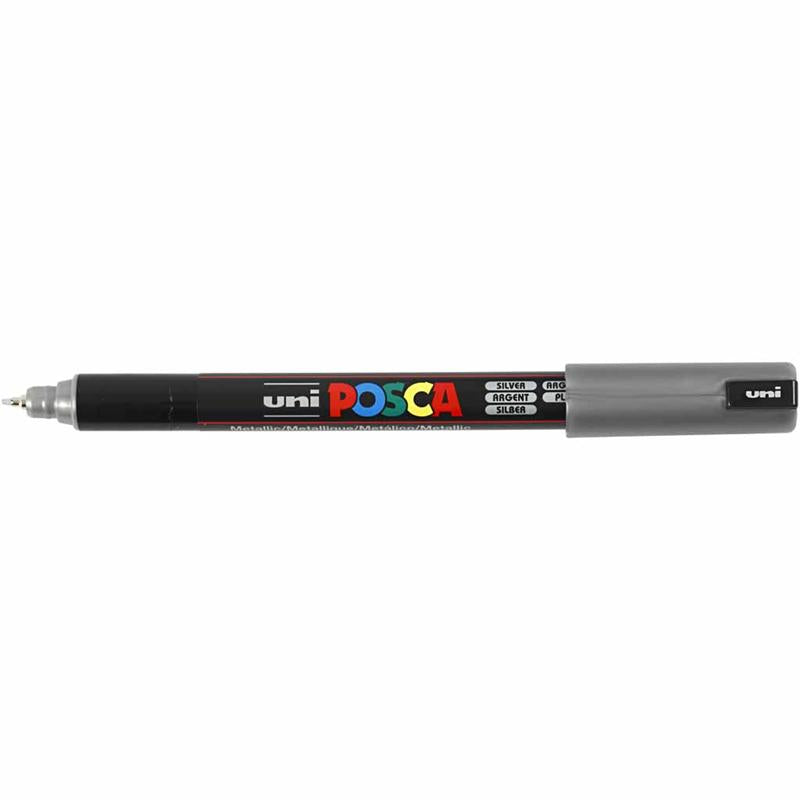 Posca Marker, no. PC-1MR, line 0,7 mm, extra-fine, silver, 1 pc [HOB-272805]