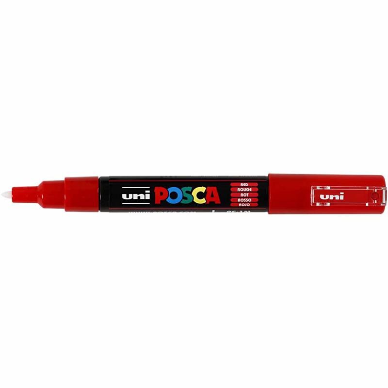 Posca Marker, no. PC-1M, line 0,7 mm, extra-fine, red, 1 pc [HOB-273040]