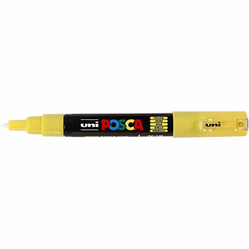 Posca Marker, no. PC-1M, line 0,7 mm, extra-fine, yellow, 1 pc [HOB-273044]