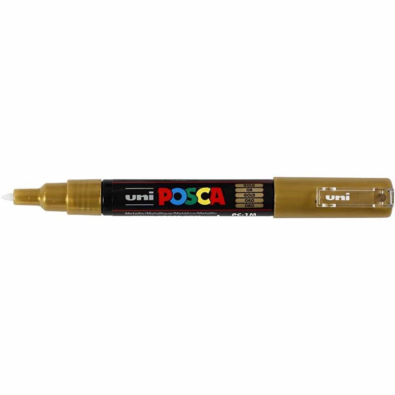 Posca Marker, no. PC-1M, line 0,7 mm, extra-fine, gold, 1 pc [HOB-273810]