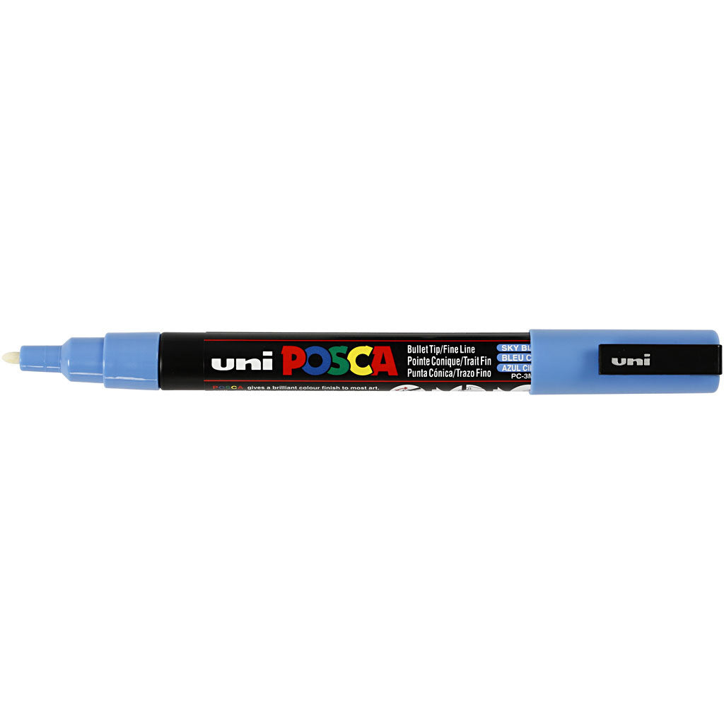 Posca Marker, no. PC-3M, line 0,9-1,3 mm, fine, sky blue, 1 pc [HOB-274031]