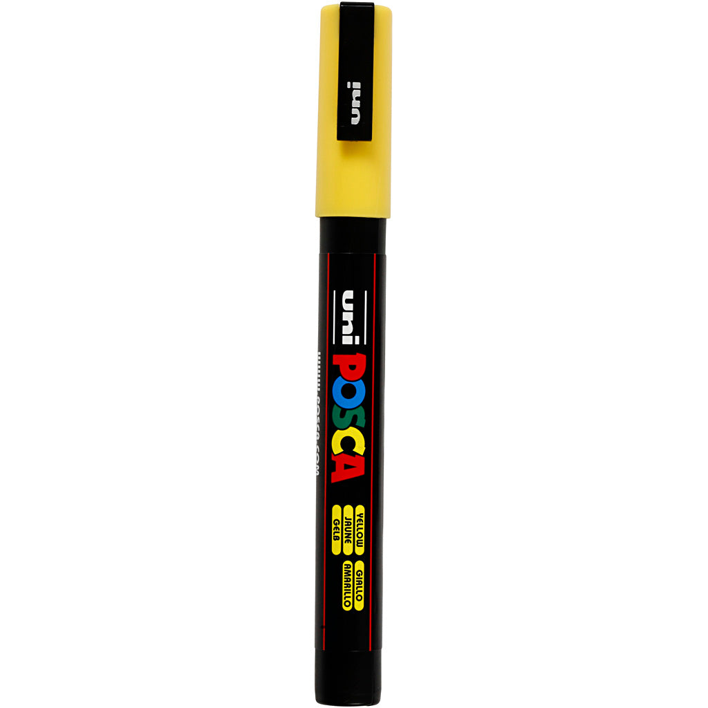Posca Marker, no. PC-3M, line 0,9-1,3 mm, fine, yellow
