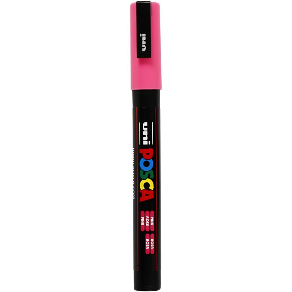 Posca Marker, no. PC-3M, line 0,9-1,3 mm, fine, pink, 1 pc [HOB-274056]