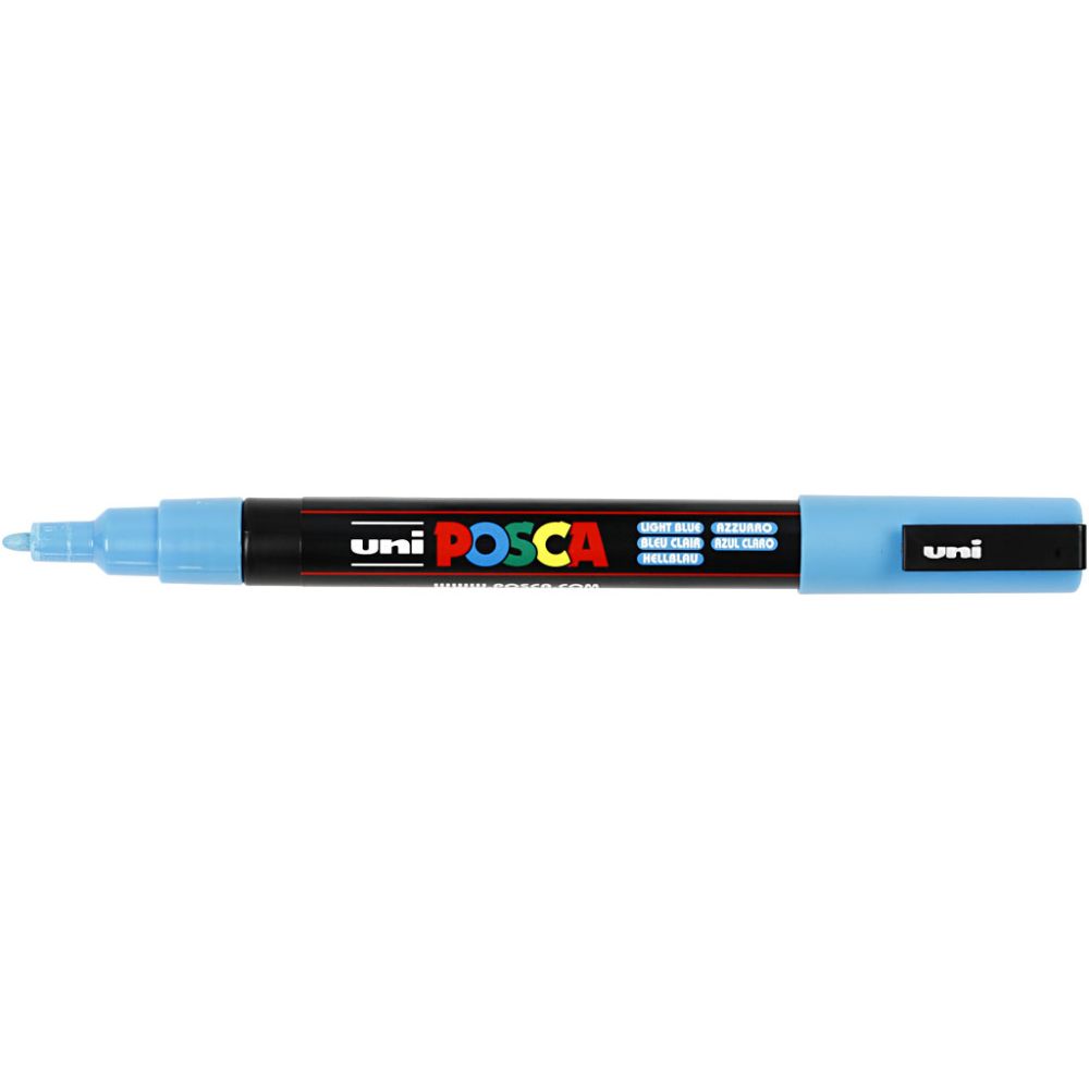 Posca Marker, no. PC-3M, line 0,9-1,3 mm, fine, light blue, 1 pc [HOB-274057]
