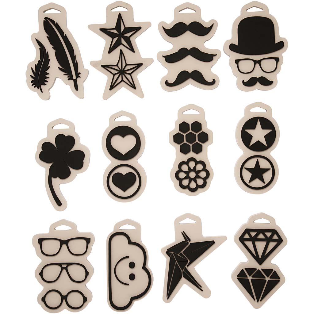 Foam Stamp, size 12x18 cm, thickness 15 mm, 12 pc/ 1 pack [HOB-27570]