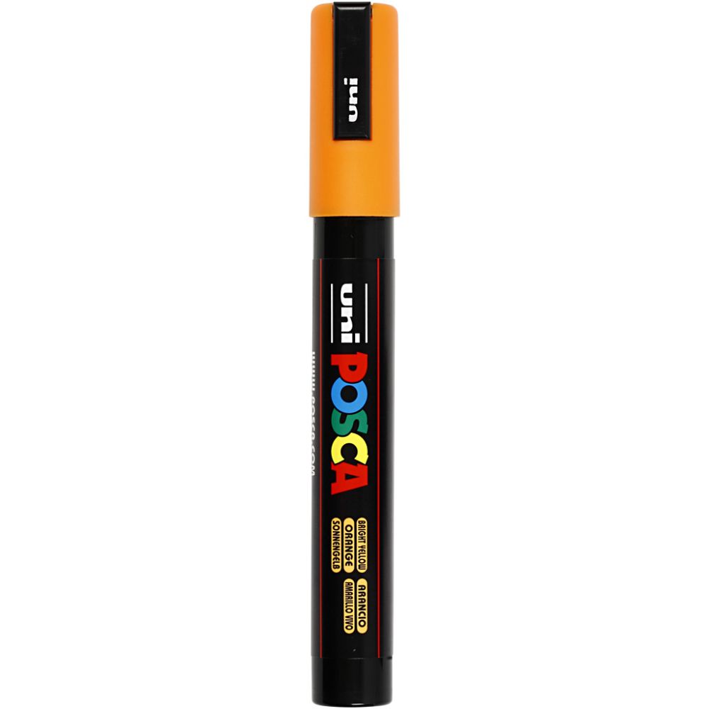 Posca Marker, no. PC-5M, line 2,5 mm, medium, bright yellow, 1 pc [HOB-276024]