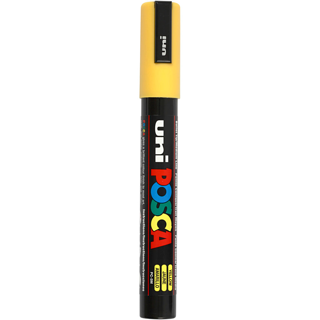 Posca Marker, no. PC-5M, line 2,5 mm, medium, yellow