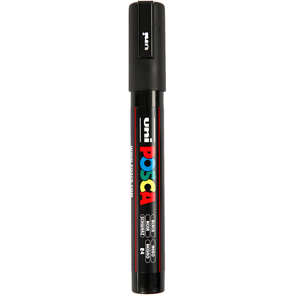Posca Marker, no. PC-5M, line 2,5 mm, medium, black