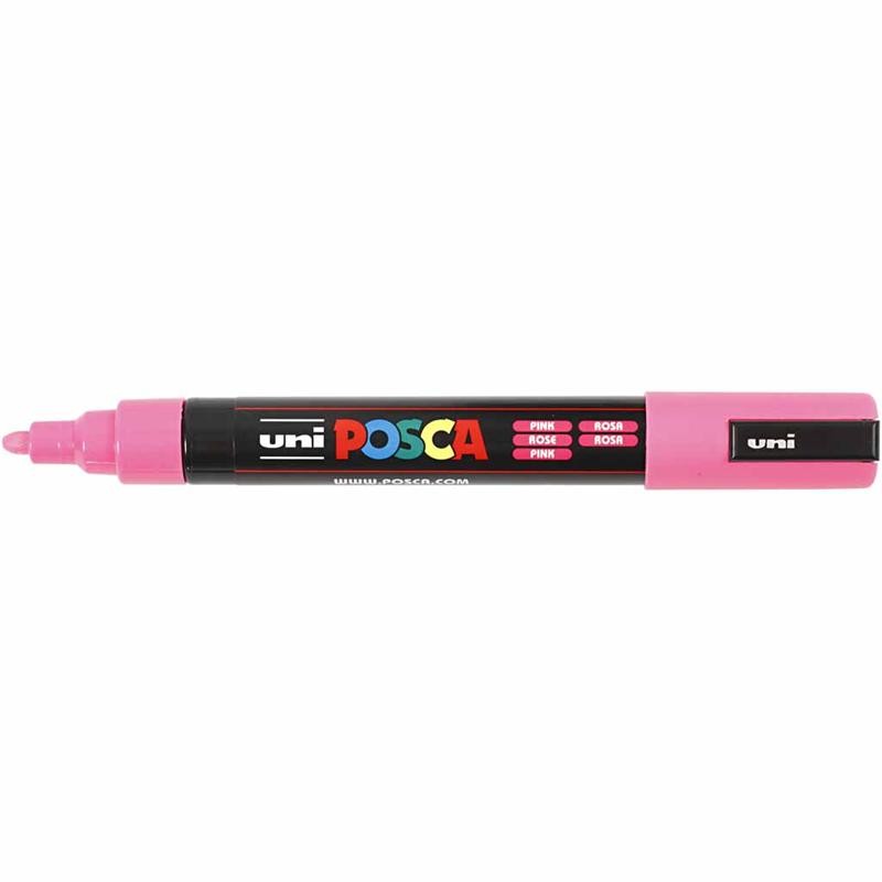 Posca Marker, no. PC-5M, line 2,5 mm, medium, pink, 1 pc [HOB-276056]