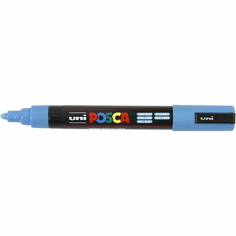 Posca Marker, no. PC-5M, line 2,5 mm, medium, light blue, 1 pc [HOB-276057]